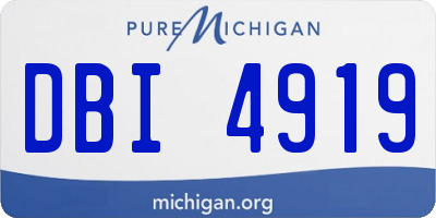 MI license plate DBI4919