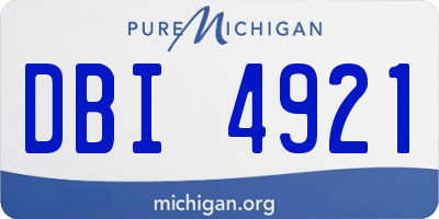 MI license plate DBI4921