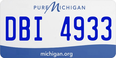 MI license plate DBI4933