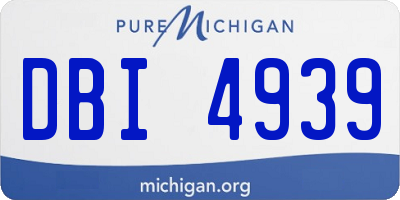 MI license plate DBI4939