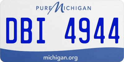 MI license plate DBI4944