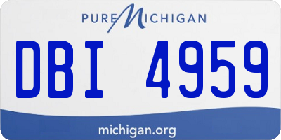 MI license plate DBI4959