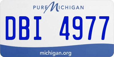 MI license plate DBI4977