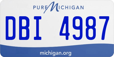 MI license plate DBI4987
