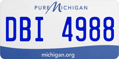 MI license plate DBI4988