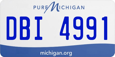 MI license plate DBI4991