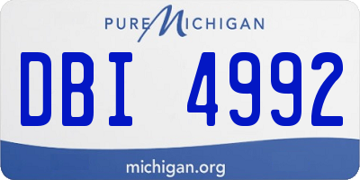 MI license plate DBI4992
