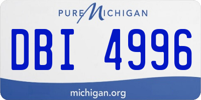 MI license plate DBI4996