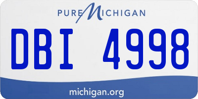 MI license plate DBI4998