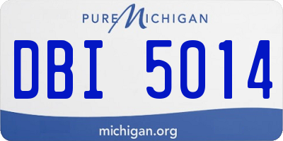MI license plate DBI5014