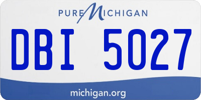 MI license plate DBI5027