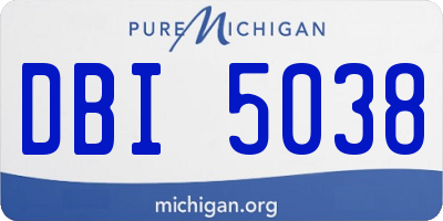 MI license plate DBI5038