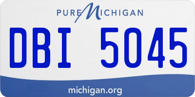 MI license plate DBI5045
