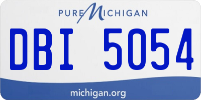 MI license plate DBI5054
