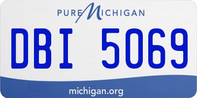 MI license plate DBI5069