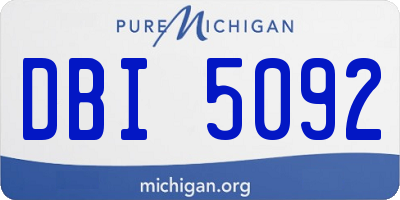 MI license plate DBI5092