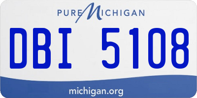 MI license plate DBI5108