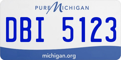 MI license plate DBI5123