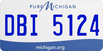 MI license plate DBI5124