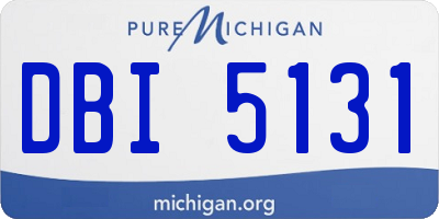 MI license plate DBI5131