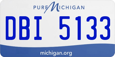MI license plate DBI5133
