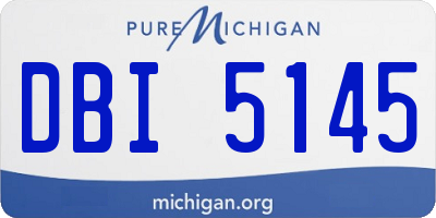 MI license plate DBI5145