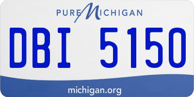 MI license plate DBI5150