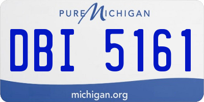 MI license plate DBI5161