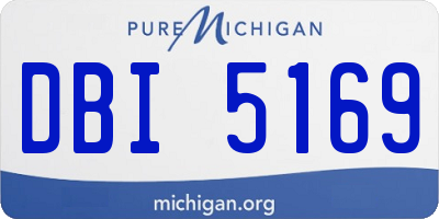 MI license plate DBI5169
