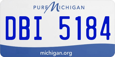 MI license plate DBI5184