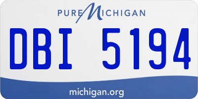 MI license plate DBI5194
