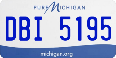 MI license plate DBI5195