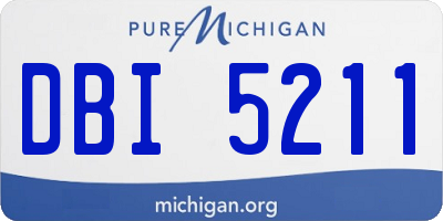 MI license plate DBI5211