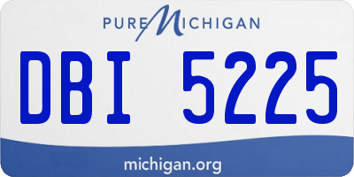 MI license plate DBI5225