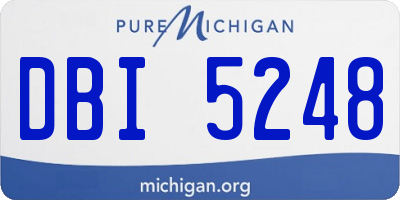 MI license plate DBI5248
