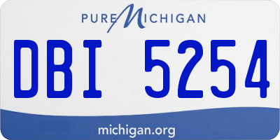 MI license plate DBI5254