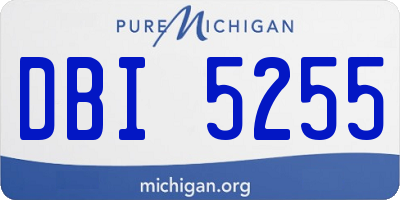 MI license plate DBI5255
