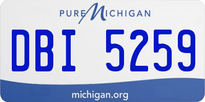 MI license plate DBI5259