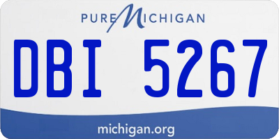 MI license plate DBI5267