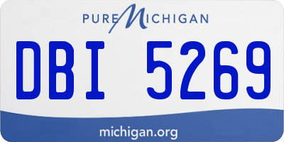 MI license plate DBI5269