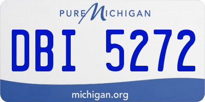 MI license plate DBI5272