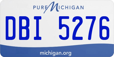 MI license plate DBI5276
