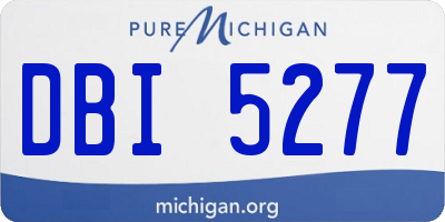 MI license plate DBI5277
