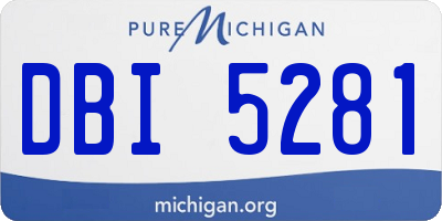 MI license plate DBI5281