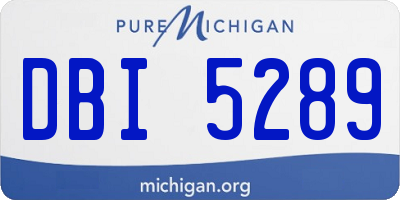 MI license plate DBI5289