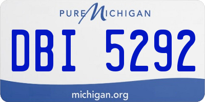 MI license plate DBI5292