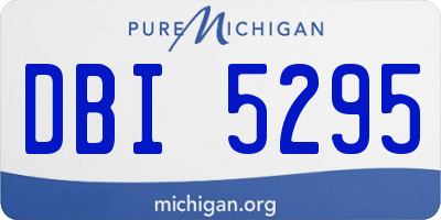 MI license plate DBI5295