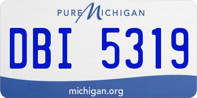MI license plate DBI5319