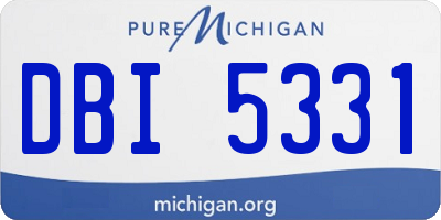 MI license plate DBI5331