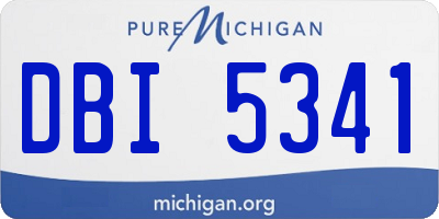 MI license plate DBI5341